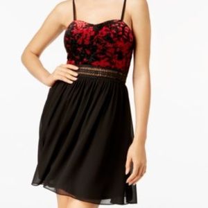 Women's BCX Velvet Chiffon Dress